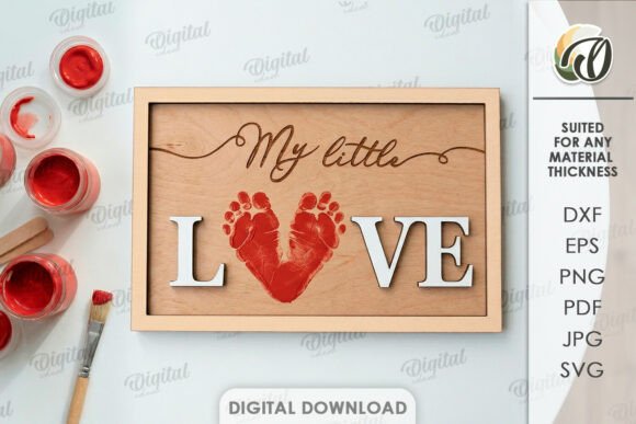 3D Baby Wall Decor Laser Cut: Footprint Design Evaluation