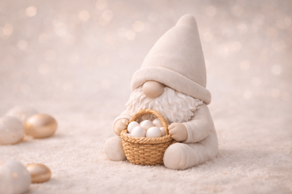 3D Gnome with Egg Basket Spring Figurine: A Practical Addition to Seasonal Decor and 3D Printing Projects