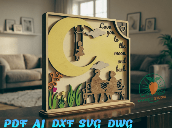3D Moon Swing Shadow Box Laser Cut File: A Guide to Perfect Results