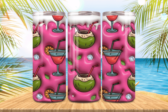 3D Puff Margarita Coconut Summer Tumbl: A Strategic Asset for Seasonal Branding