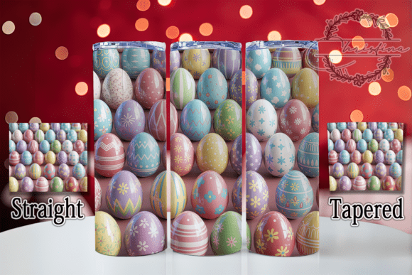 3D Seamless Easter Egg Tumbler Design