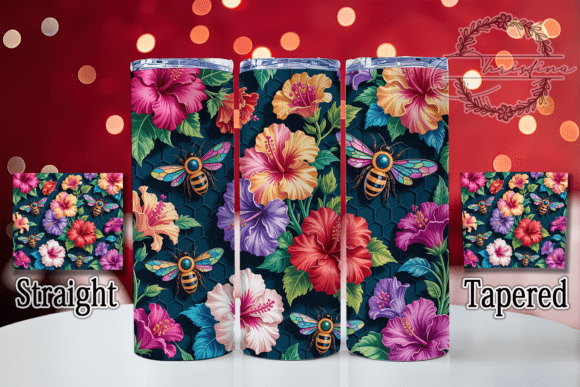 3D Spring Nature Bee 20oz Tumbler Design Evaluation