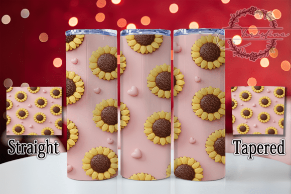 3D Sunflower Heart Tumbler Design: A Versatile Digital Solution for Modern Drinkware Projects