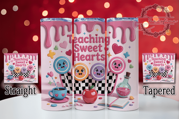 3D Teacher Valentine Tumbler Design