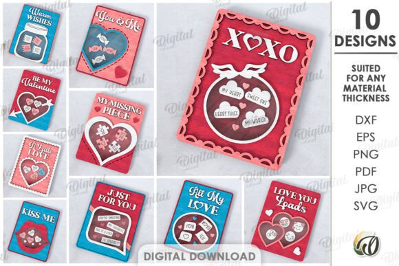 3D Valentine's Day Wooden Gifts Bundle
