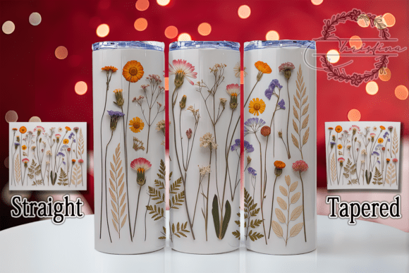 3D Wildflower Floral Tumbler Design: Elevate Your Drinkware Projects with Style