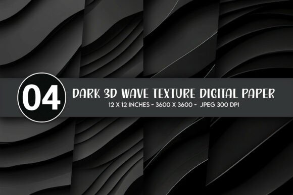 Dark 3D Wave Texture Digital Paper: A Strategic Asset for Visual Branding
