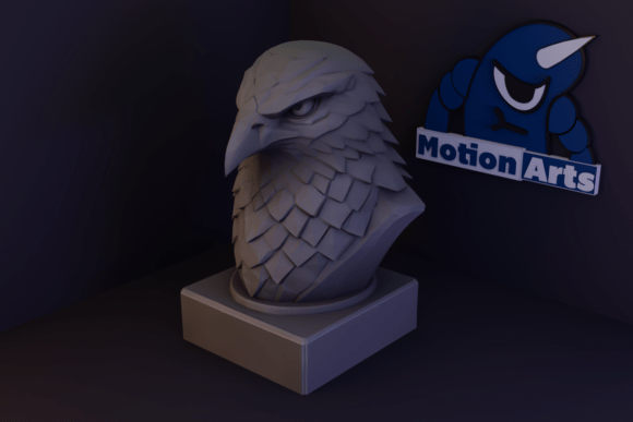 Eagle Bust 3D Model for Easy 3D Printing