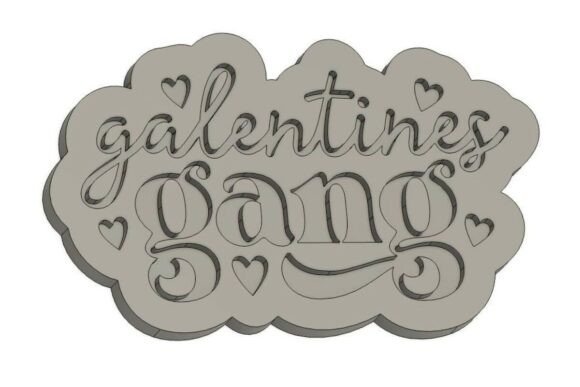 Galentine Gang Embosser Cookie Cutter for Easy 3D Printing
