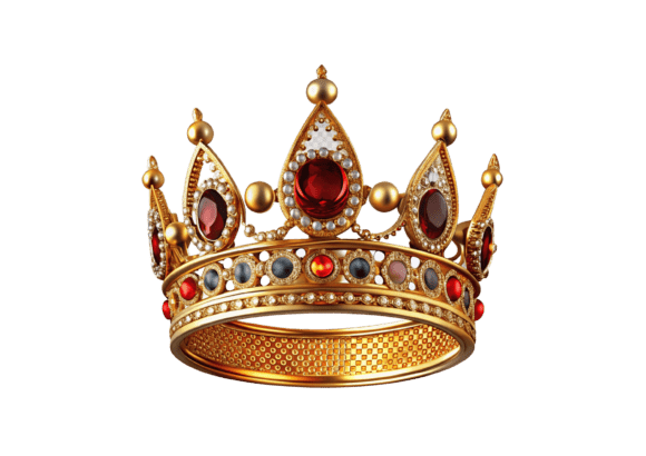 Gold Royal Crown 3d Rendering PNG: Elevating Your Designs with Regal Precision