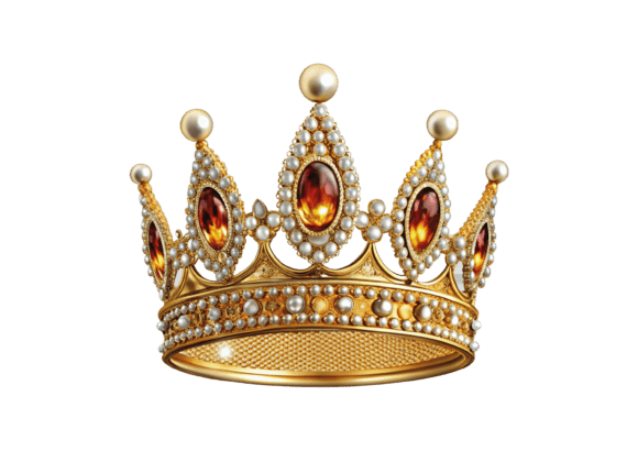 Golden Royal Luxury Crown 3D Icon