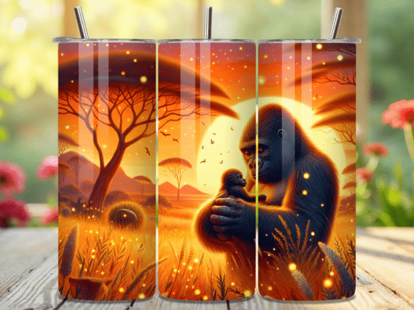 Gorilla Mom Baby Sunset 3D Tumbler Wrap: A Practical Evaluation