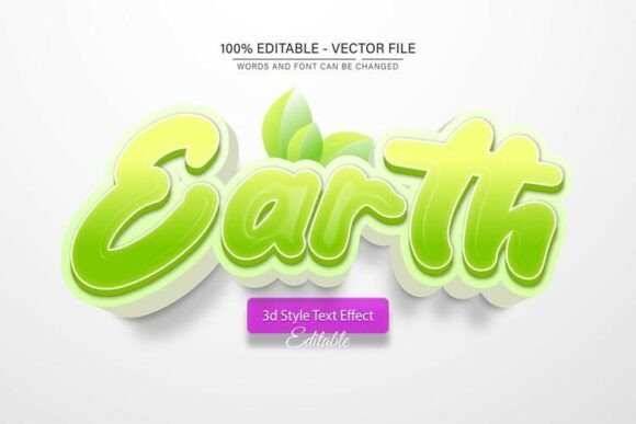 Mastering Visual Impact with the Earth Cartoon Style 3D Text Effect