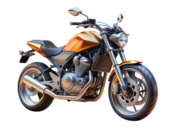 Motorcycle, Fast Bike 3D Rendering PNG: A Design Asset for Versatile Creative Projects