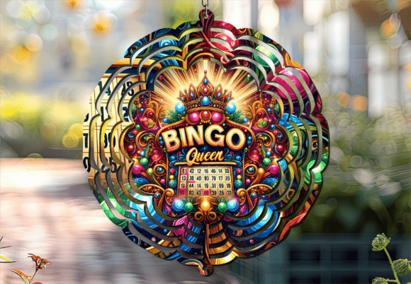 Ornate Bingo Queen Card 3D Wind Spinner: A Unique Twist on Outdoor Décor