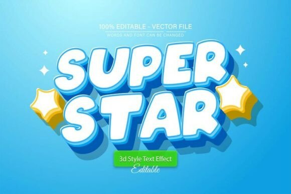 Super Star 3D Text Effect Editable: A Guide to Flawless Vector Design