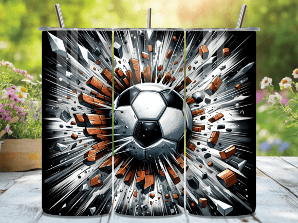 Transforming Drinkware with the Soccer Ball Explosion 3D Tumbler Wrap
