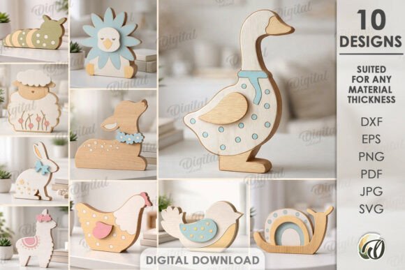 Unlocking Creativity with the 3D Spring Animals Decor Bundle Laser Cut
